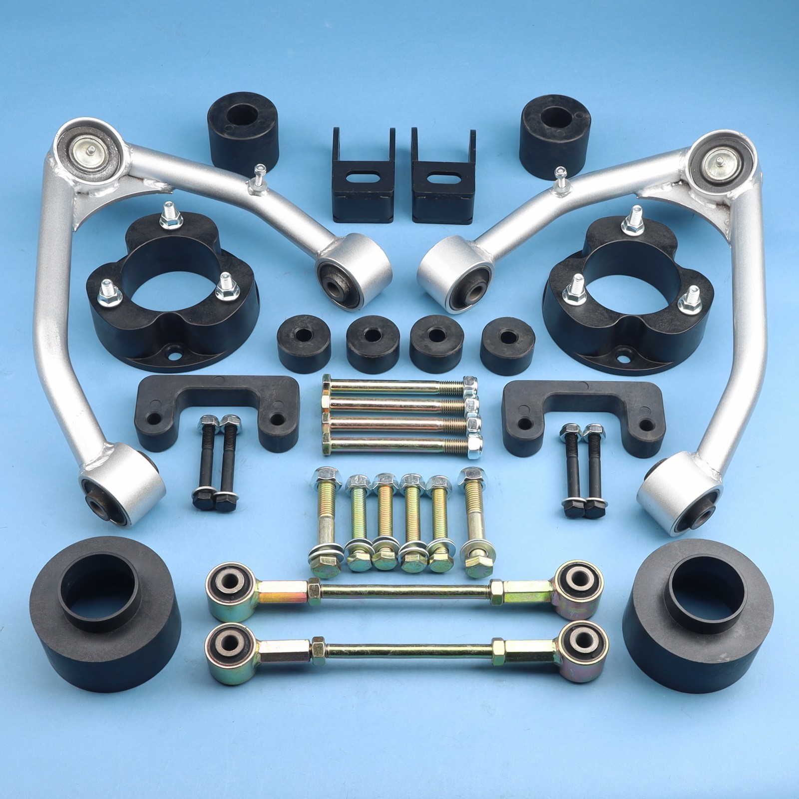 Full Leveling Lift Front 4" Rear 1"+Control Arm For 07-20 Suburban Tahoe Yukon