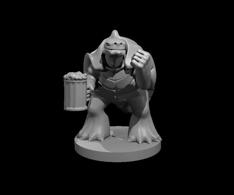 Drunk Tortle Bar Brawler Monster Manual 28mm Scale DND D&D Tabletop Mini