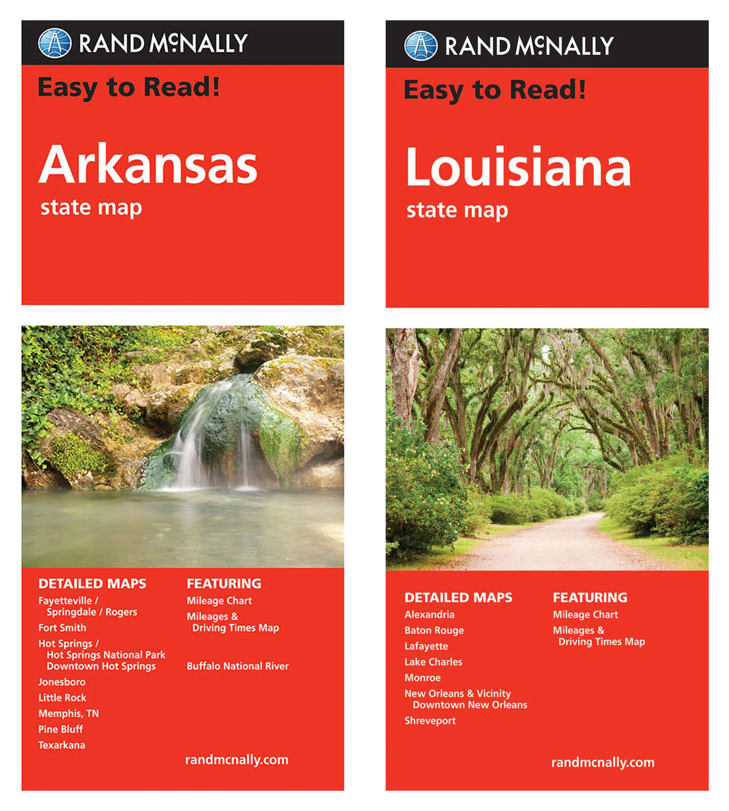 Rand McNally State Maps: Arkansas and Louisiana (2 Maps)