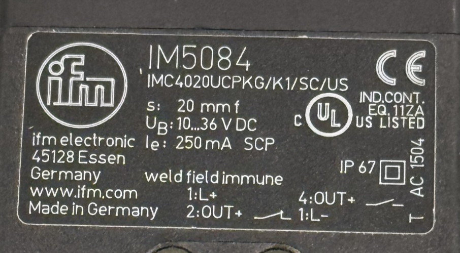 NEW IFM EFECTOR IM5084 INDUCTIVE PROXIMITY SENSOR