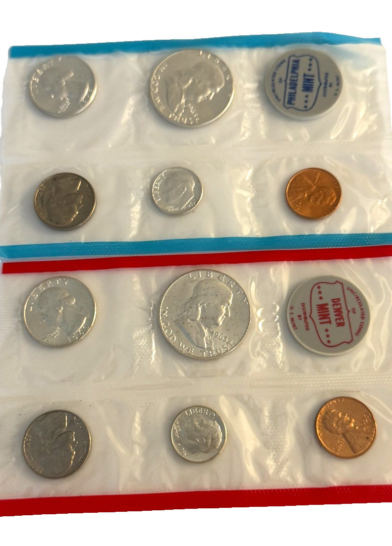 1963 US Mint Set | 10 Uncirculated Business Strikes | As Pictured