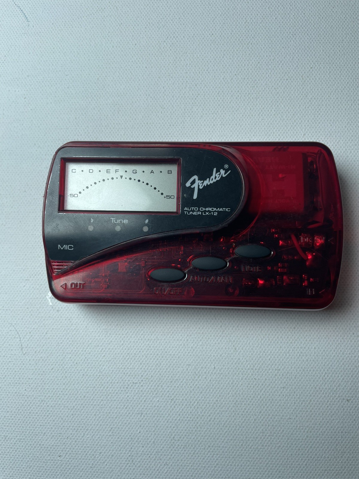 Fender LX-12 Auto Chromatic Tuner Red