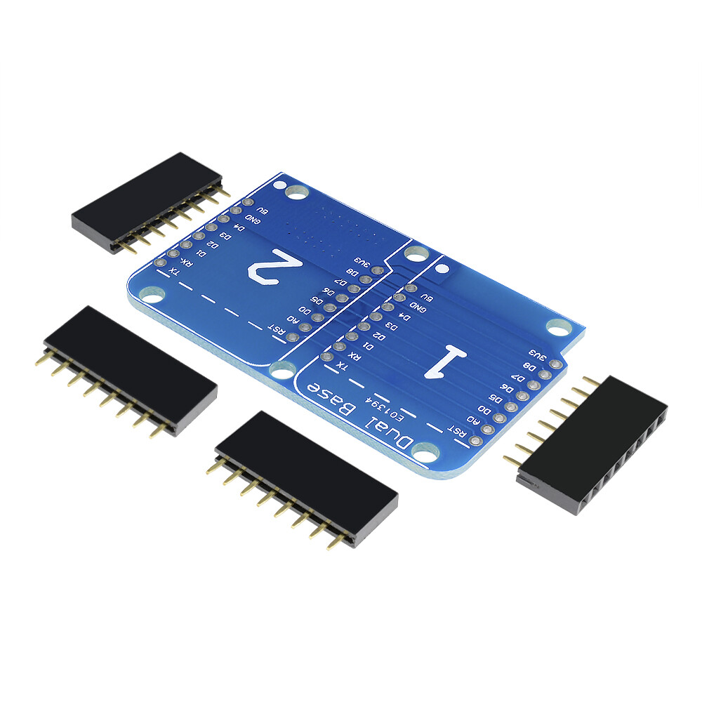 Double Socket Dual Base Shield for WeMos D1 Mini NodeMCU Arduino ESP8266