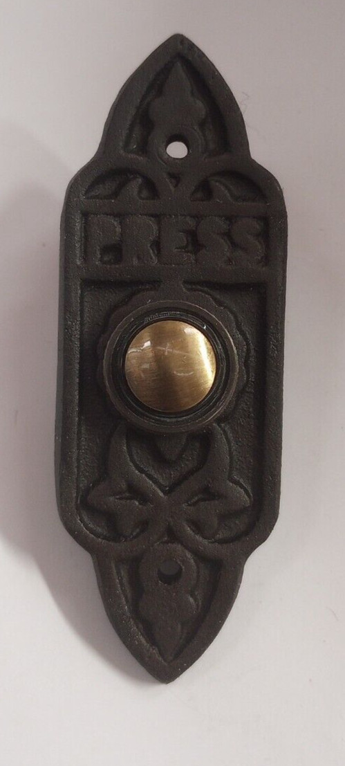 Victorian Press Classic Style Doorbell Button Solid Brass Waterglass Studios ORB