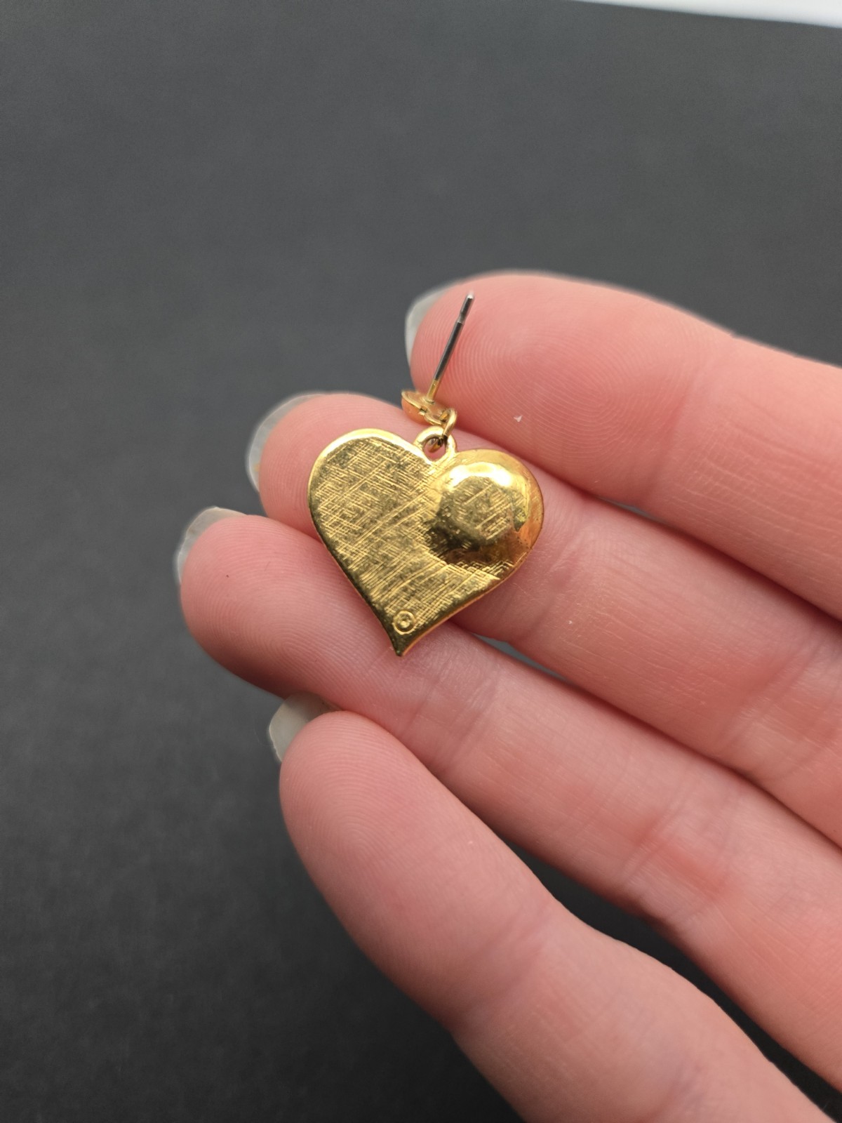 American Flag Heart Pierced Earrings