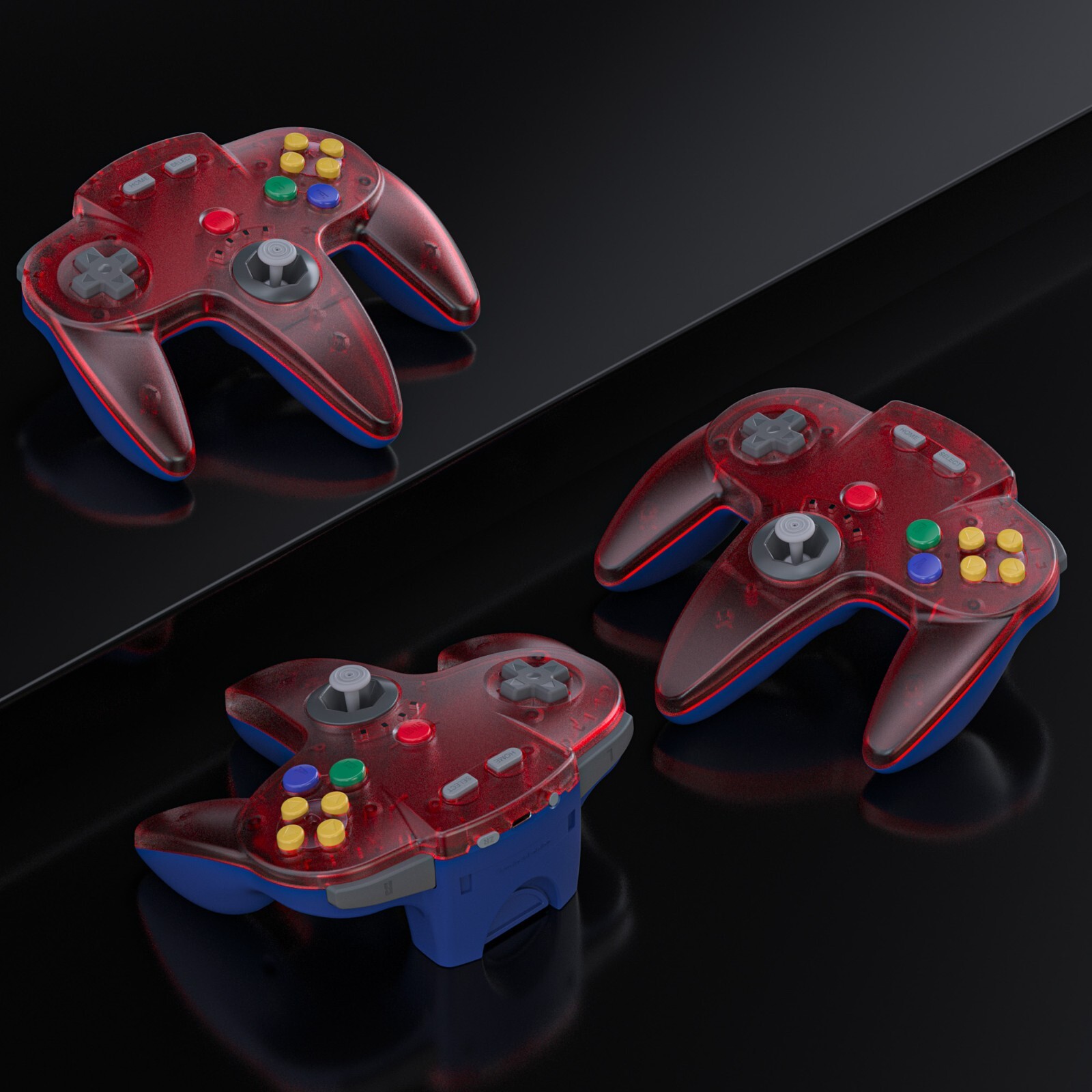 2.4G Wireless N64 Controller w/ Rumble Pak for Nintendo N64 or USB For Switch