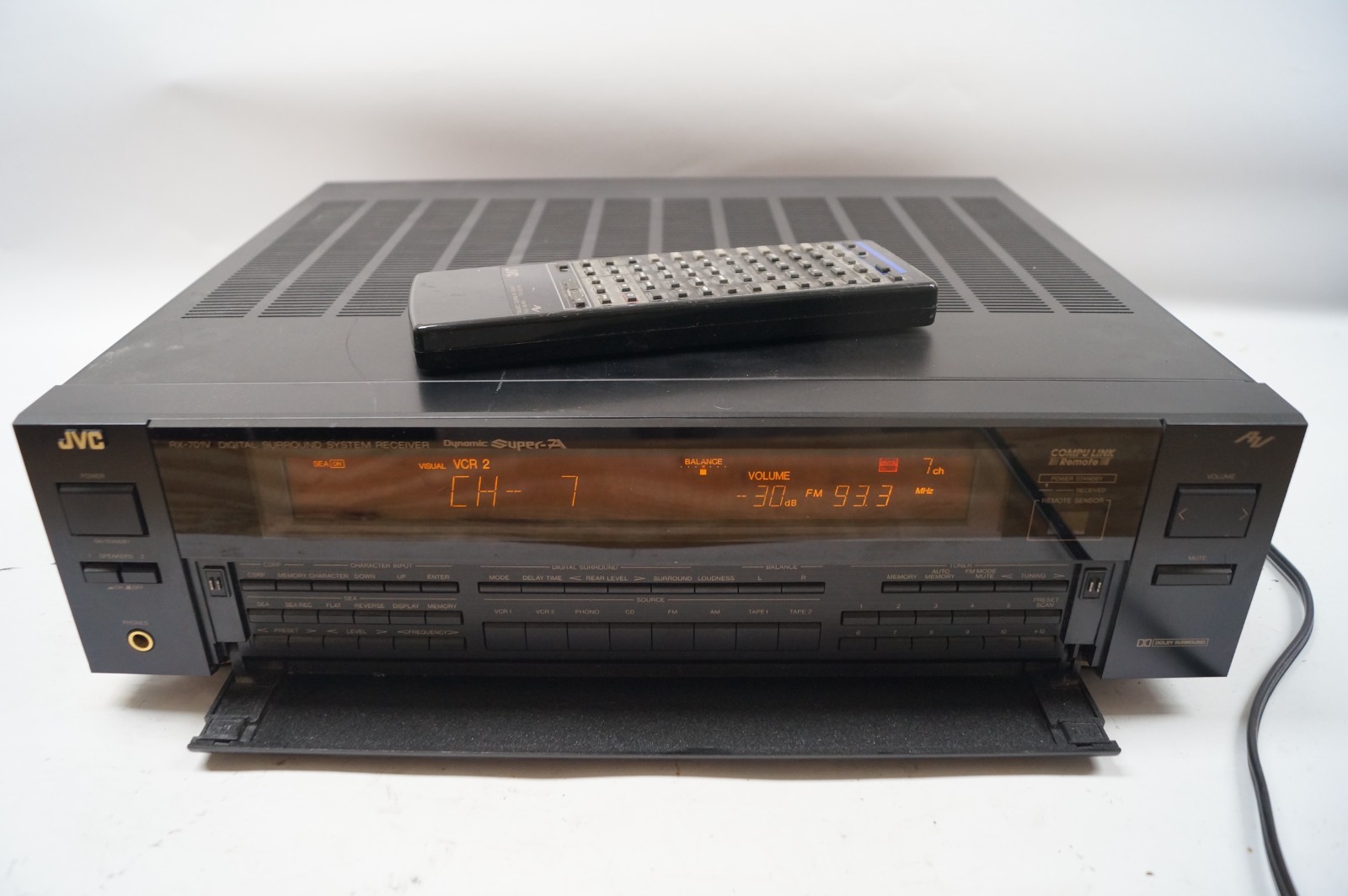 JVC RX-701VBK Digital Surround System Receiver Dynamic Super-A READ PoR E112