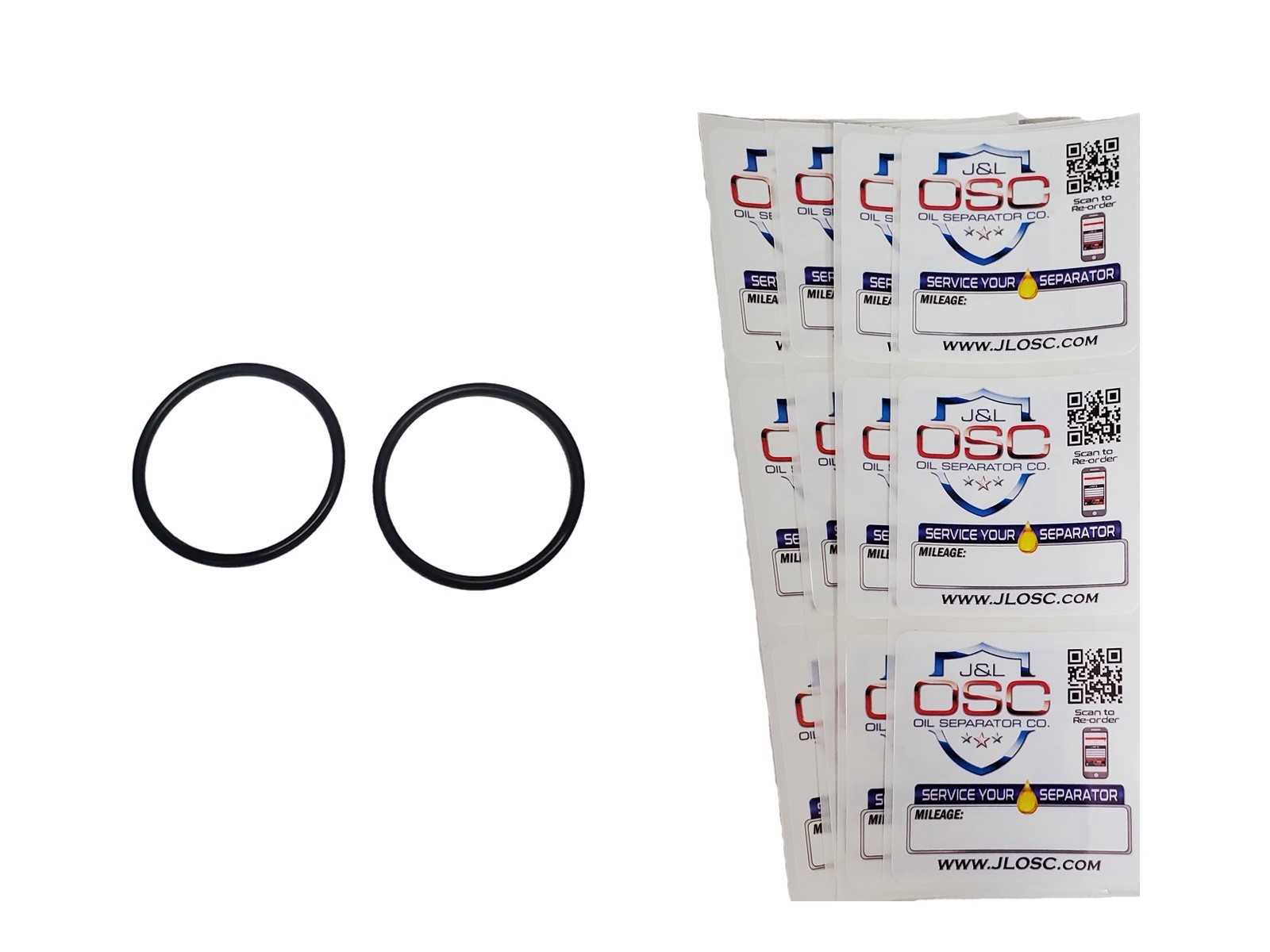 J&L Oil Separator 3.0 Replacement O-rings and service stickers