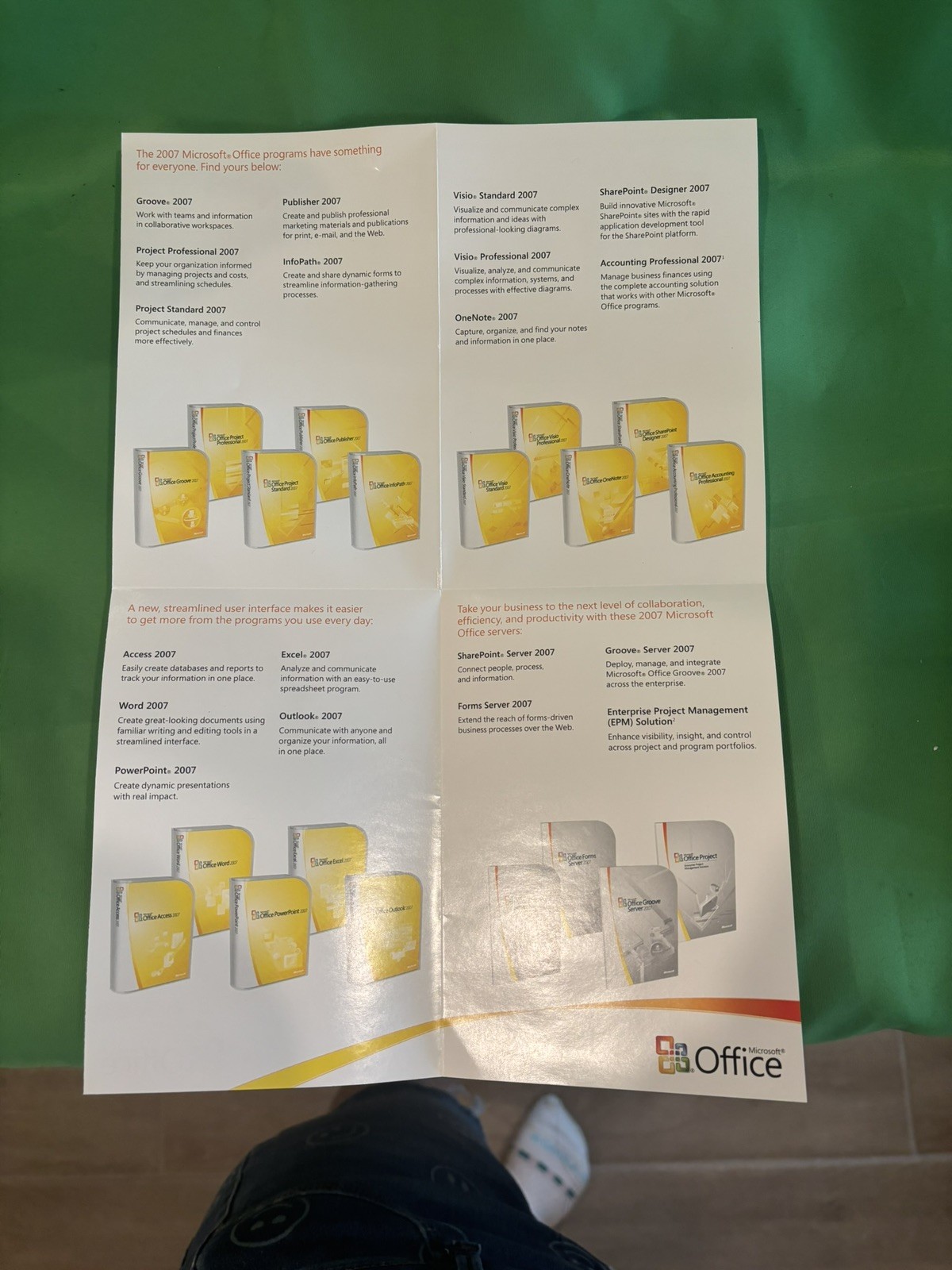 Microsoft Office Home and Student 2007 Software Disc In Original Case Used