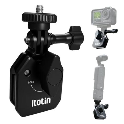 Motorcycle Windshield Clip Action Camera Mount, Aluminum Alloy Motorbike