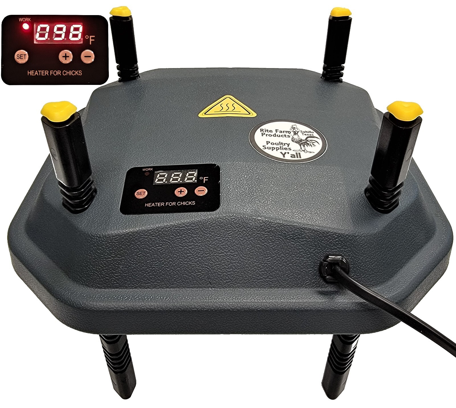 10"x10" CHICK BROODER HEATING PLATE 13-WATTS DIGITAL HEAT TEMPERATURE ADJUSTABLE