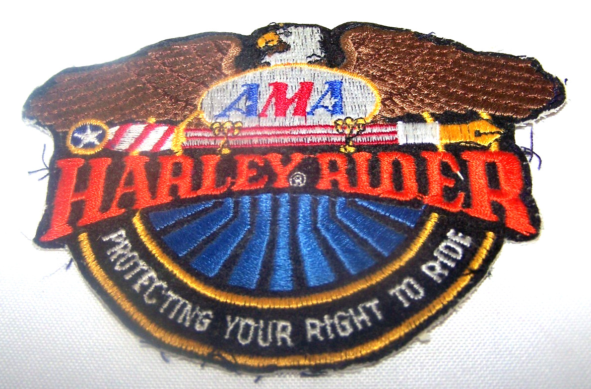 Harley Davidson Rider AMA Eagle Motorcycle Patch “protecting Your Right To Ride”