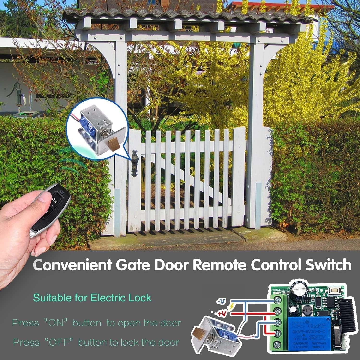 DC 5-48V Wireless Remote Switch 433Mhz 1-Channel Relay Receiver 1 Remote