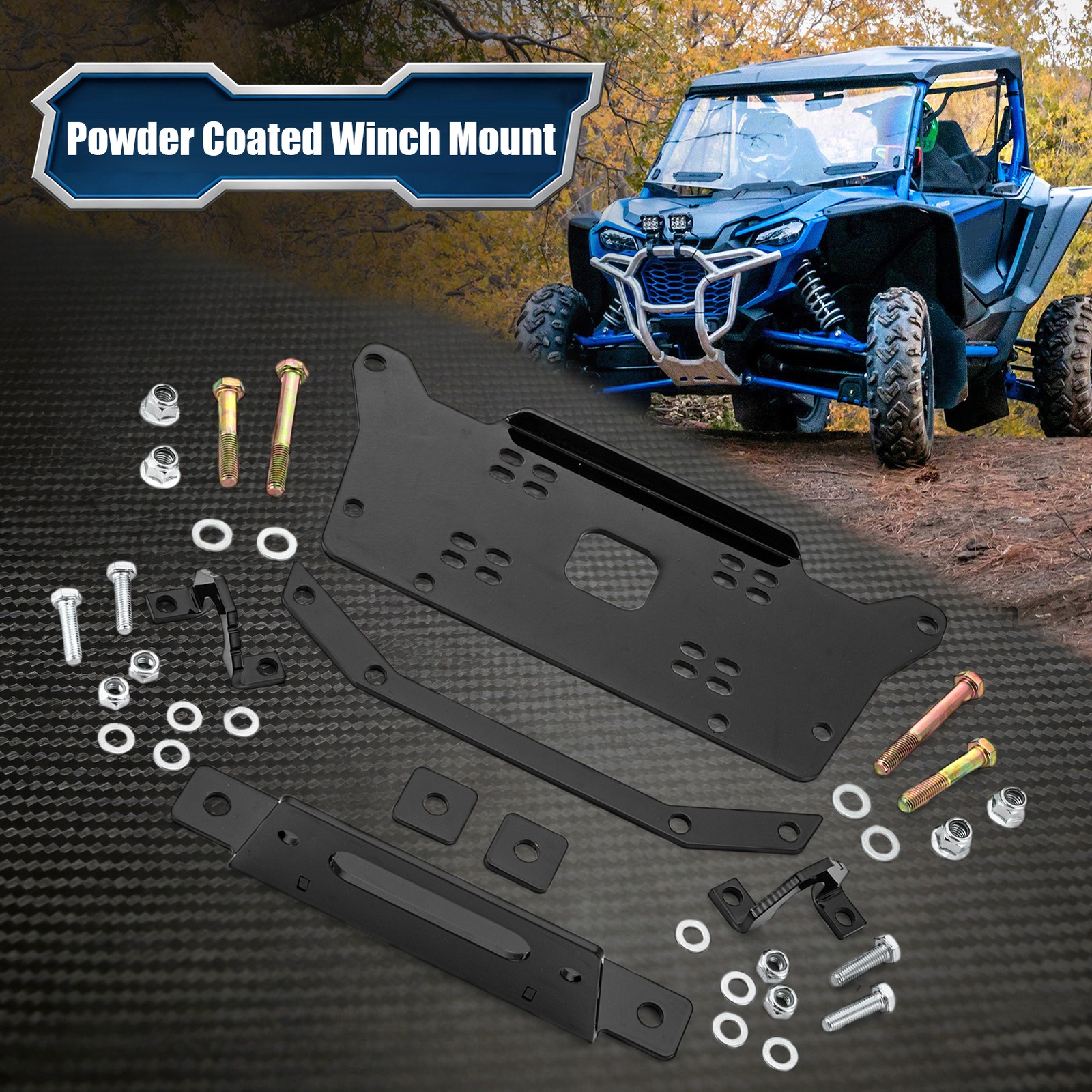 Heavy Duty Steel Winch Mounting Plate Fits Honda Talon 2019-2026
