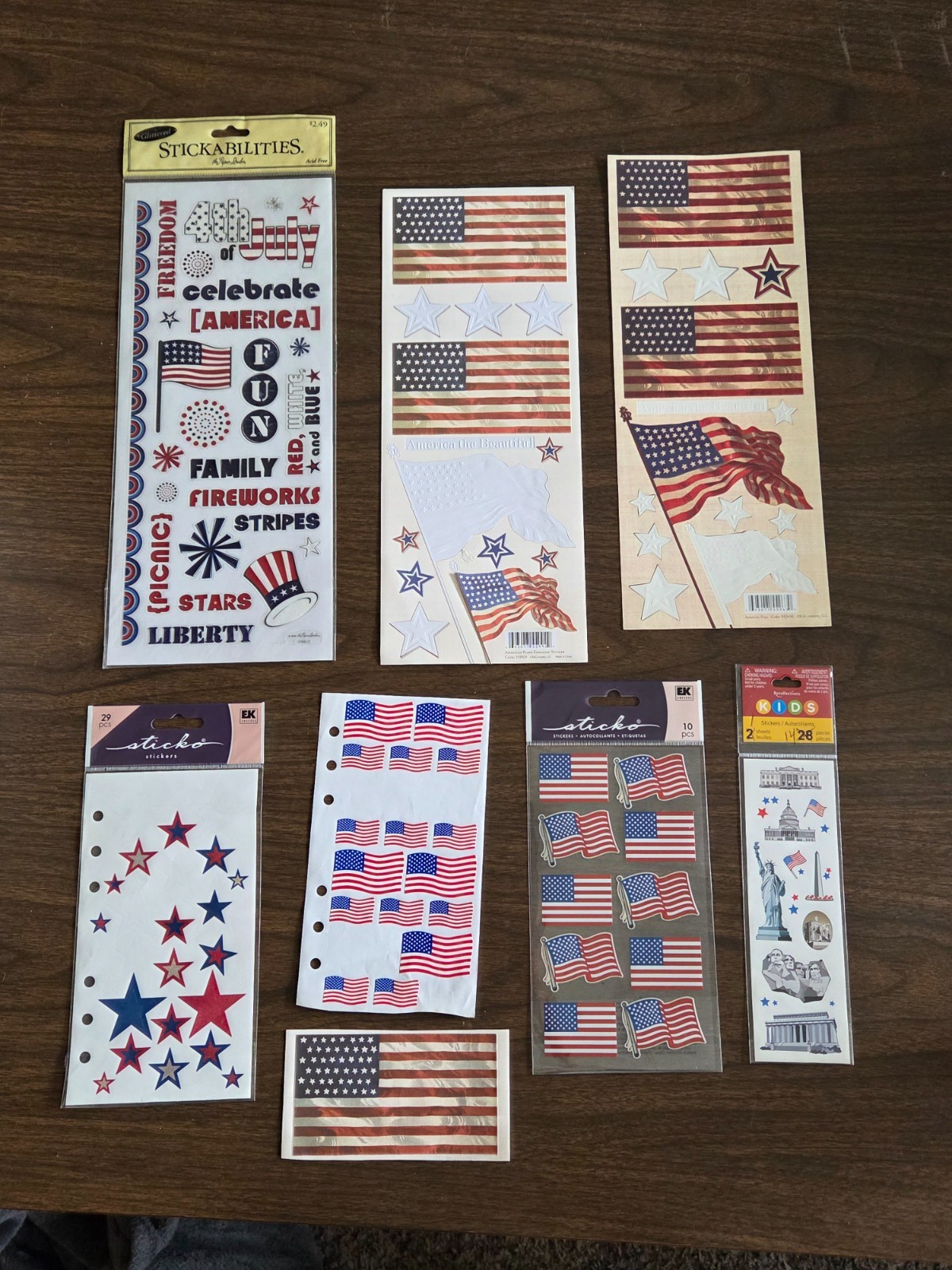 Lot Of 4th of July Scrapbooking Stickers