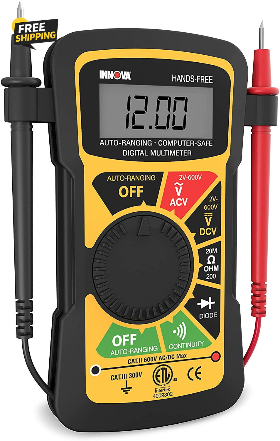 3300 Hands-Free Digital Multimeter Black