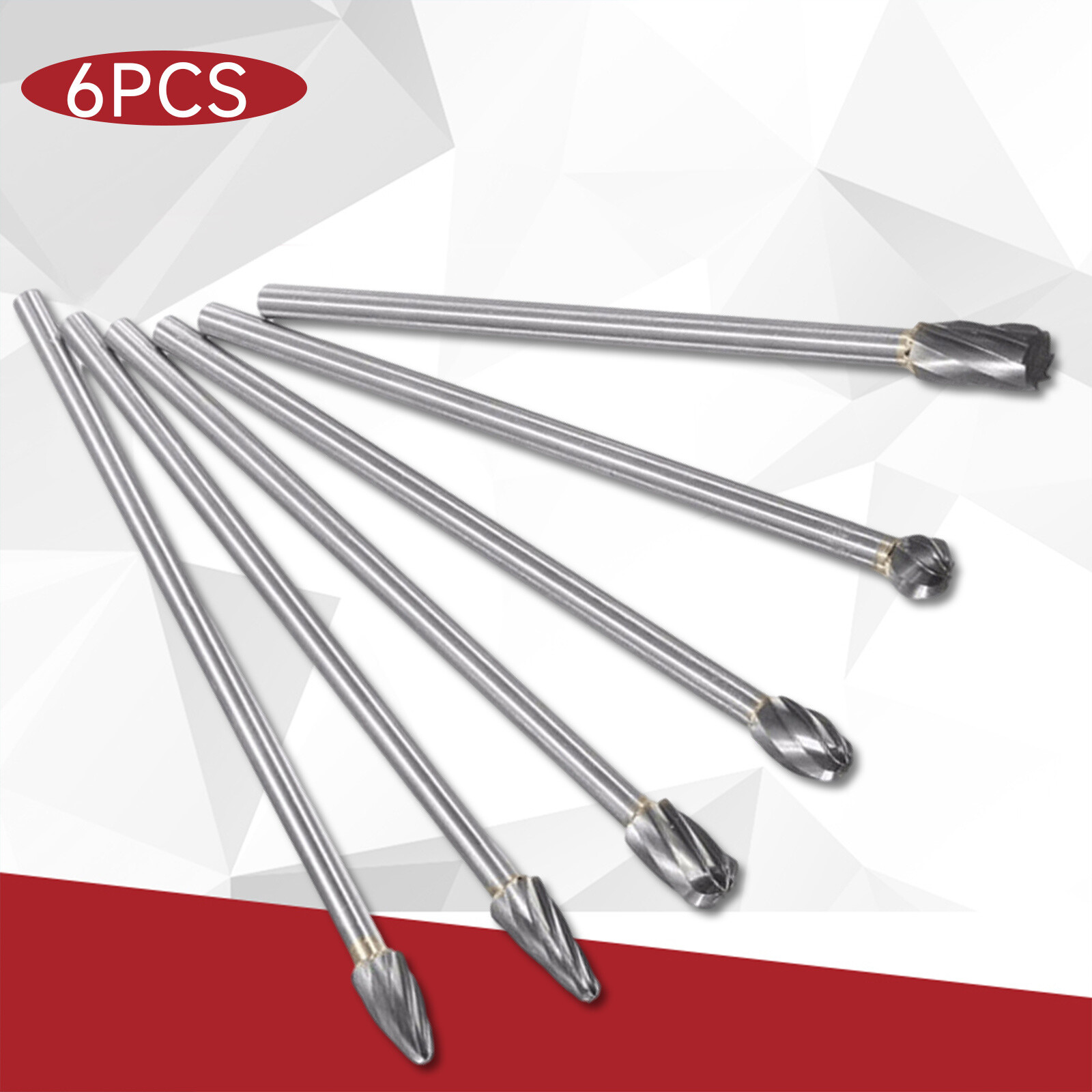 6*Rotary File Rotary Bit Set port and polish kit cylinder head aluminum porting