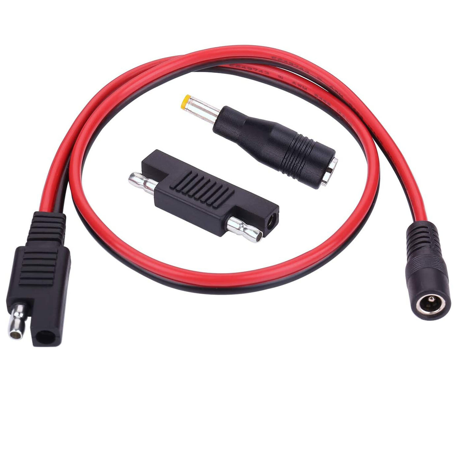 SAE Connector SAE Plug to DC 5.5mm x 2.1mm Female 14AWG Adapter Cable Automotive