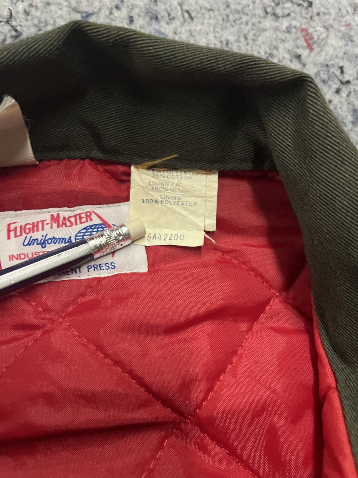 Vintage Continental Patch Flight Master Uniforms XL Jumpsuit Insulated