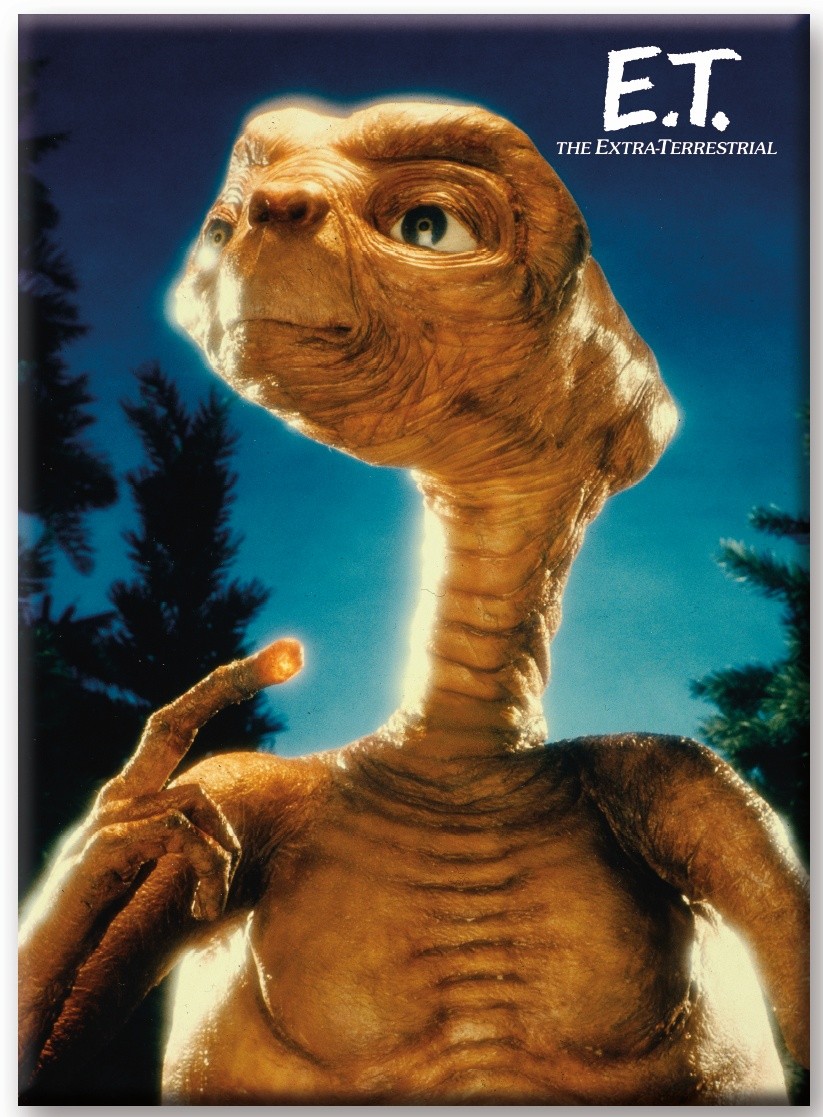 E.T. the Extra-Terrestrial Looking Neck Stretch Refrigerator Magnet NEW UNUSED