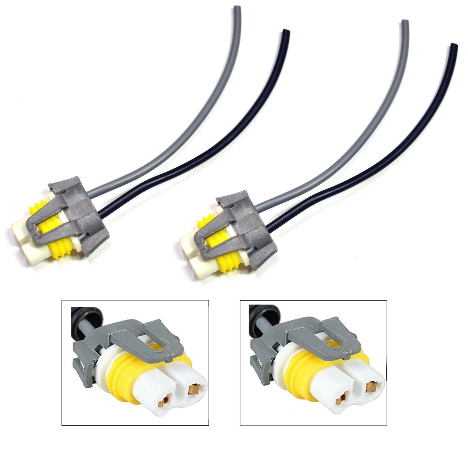 Wire Pigtail Female Ceramic C 880 Fog Light Two Harness Bulb Socket Connector OE