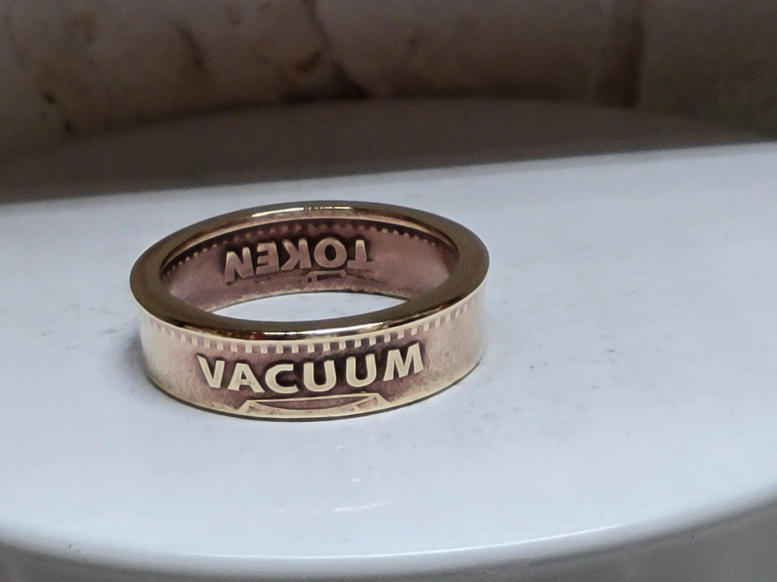VACUUM TOKEN - Size 7  Token Coin Ring