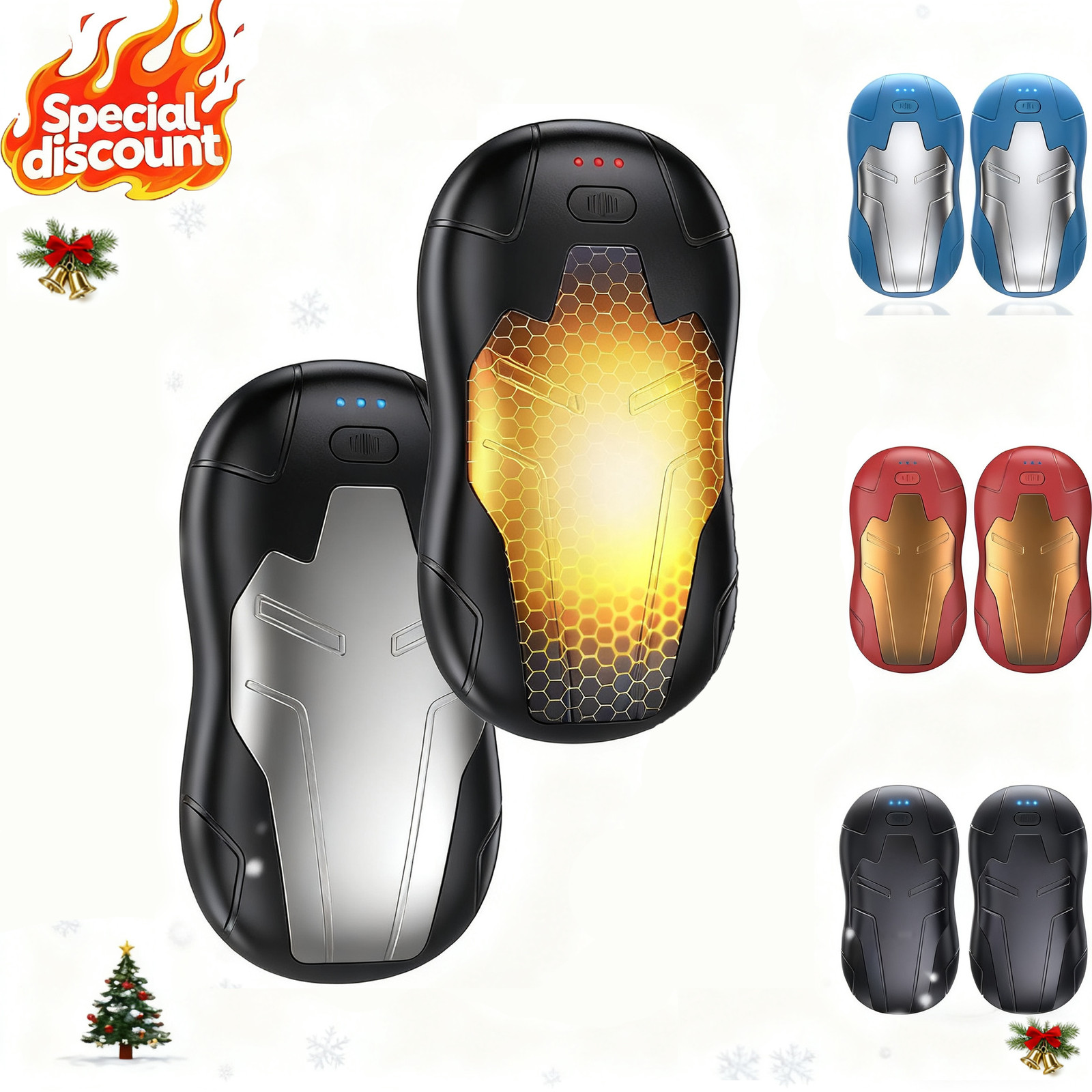 Rechargeable Electric 2PCS Hand Warmer 10000 mAh USB Hand Warmer with Heating