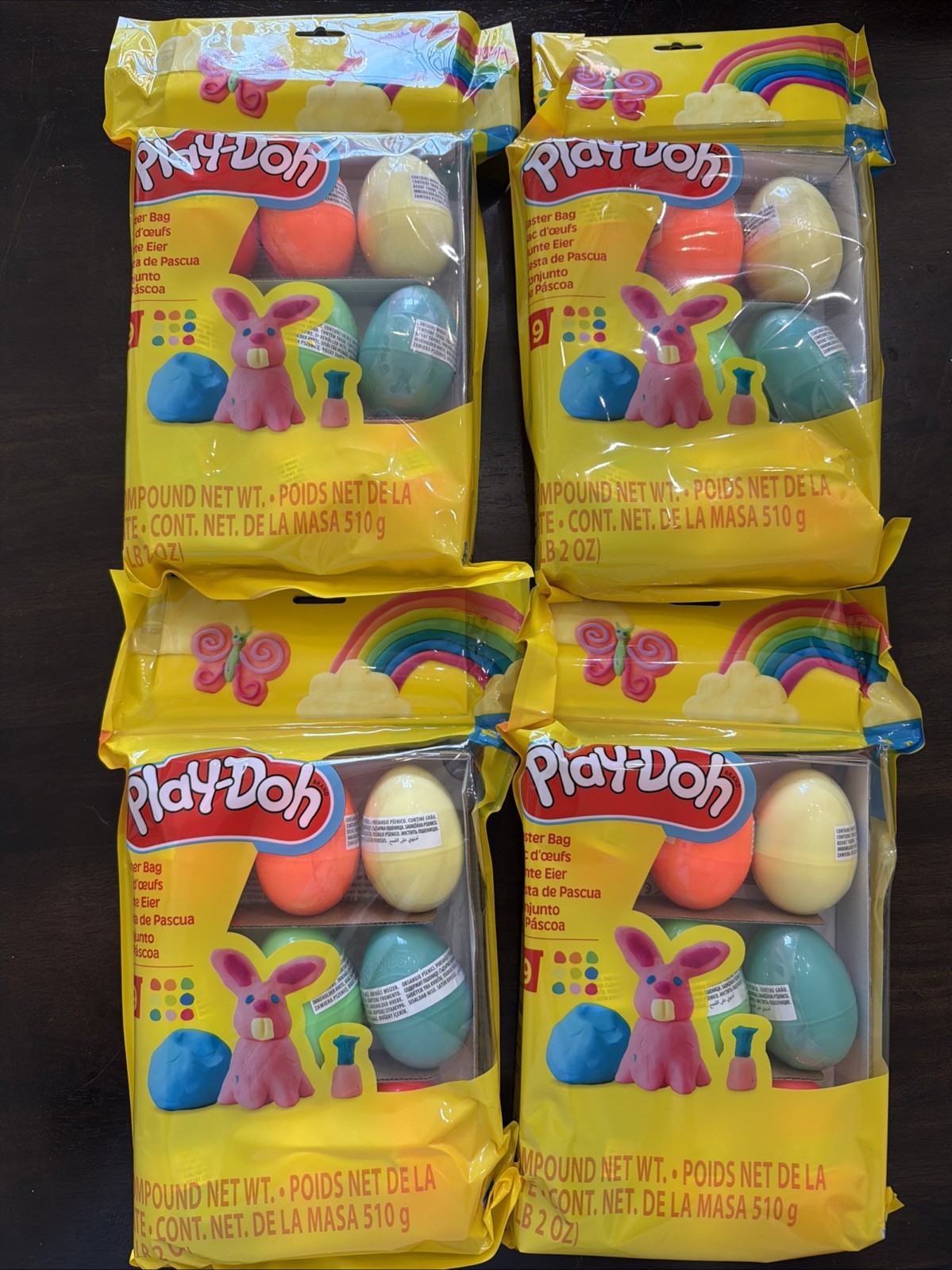 Lot Of 4 Play-Doh Easter Eggs Bag 9 Eggs In Each Bag 36 TOTAL