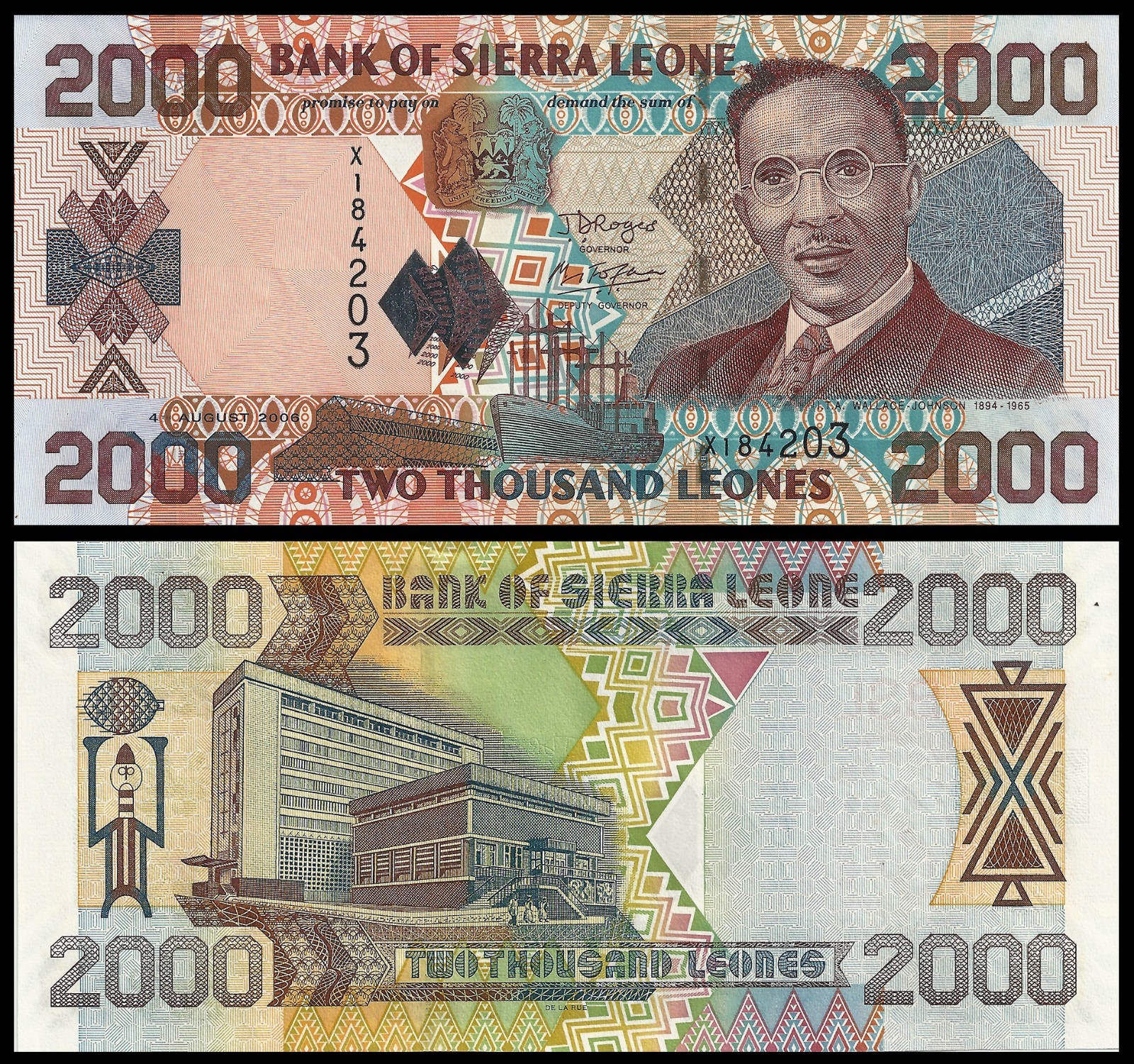 SIERRA LEONE 2,000 2000 LEONES 2006 P 26 c UNC