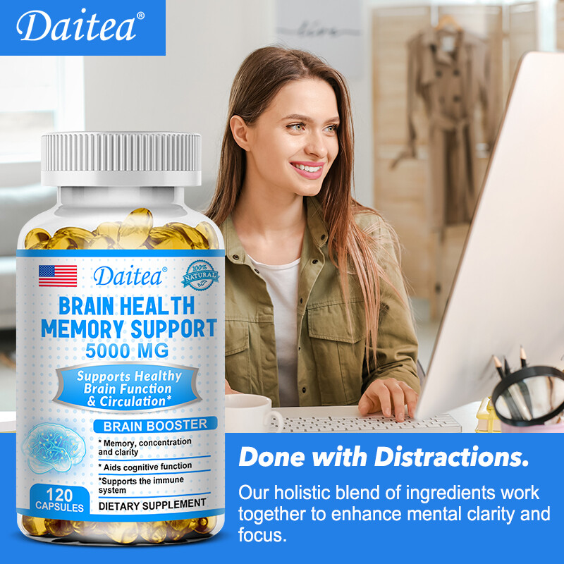 Brain Health Memory Support 5000mg Capsules Support Brain Function & Circulation