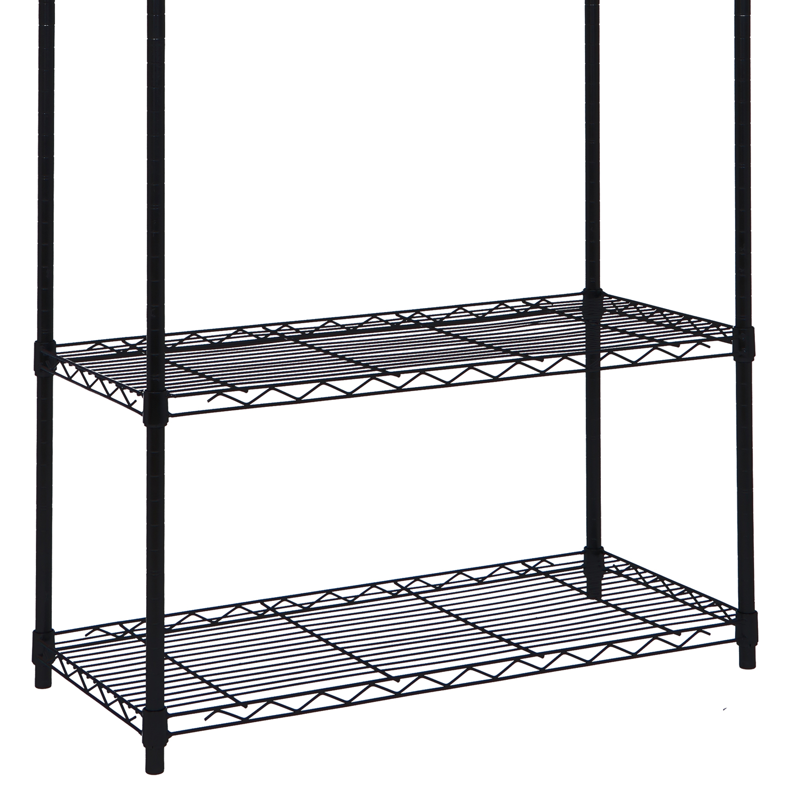 5-Tier Shelves Wire Unit Rack Large Space Storage with 4 Wheel Casters Rolling