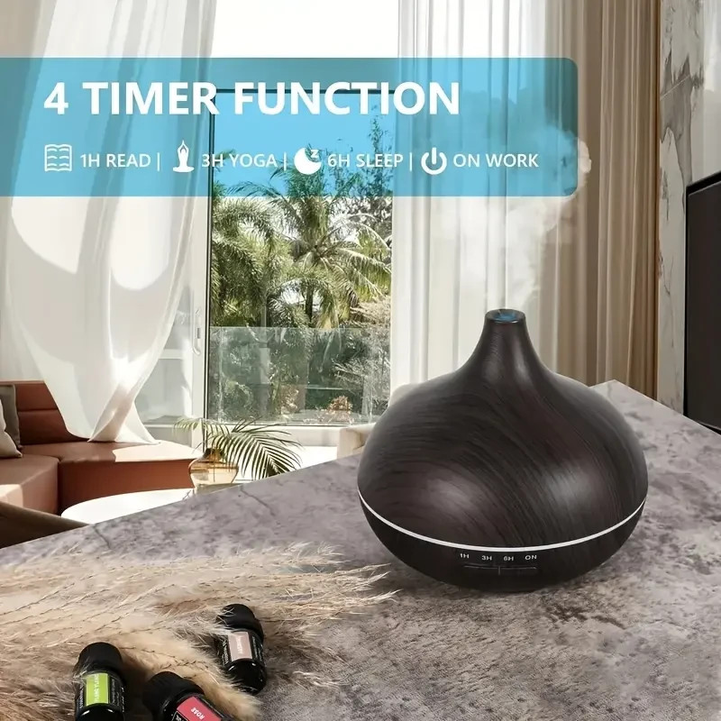 Aroma Diffuser Humidifier With 6x33oz Essential Oils Colorful LED And Remote