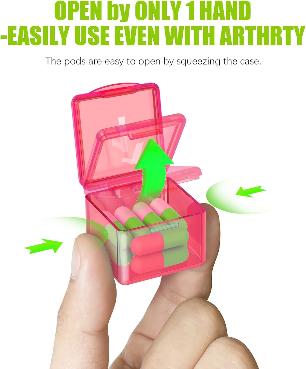 Monthly Pill Organizer Once a Day - 30 Box - Easy to Pink