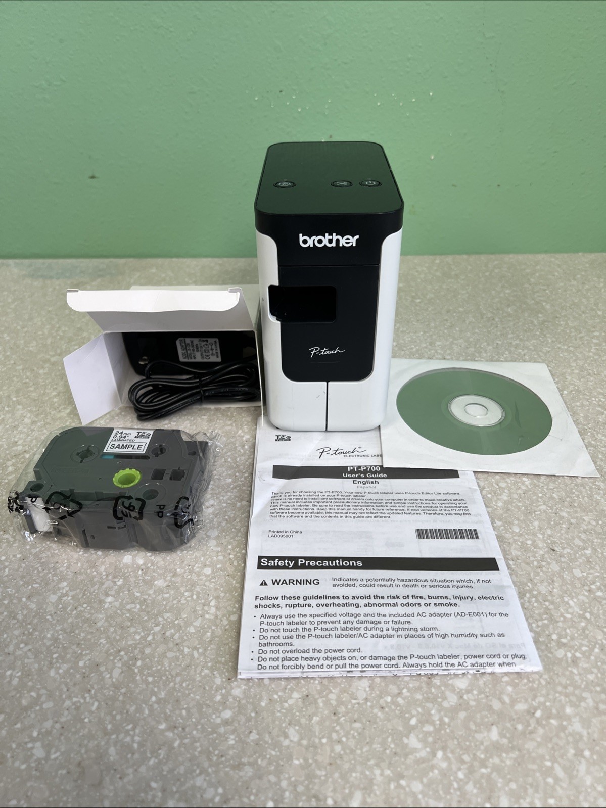 Brother P-Touch PT-P700 Label Printer PC Connectable w/ Cord Working