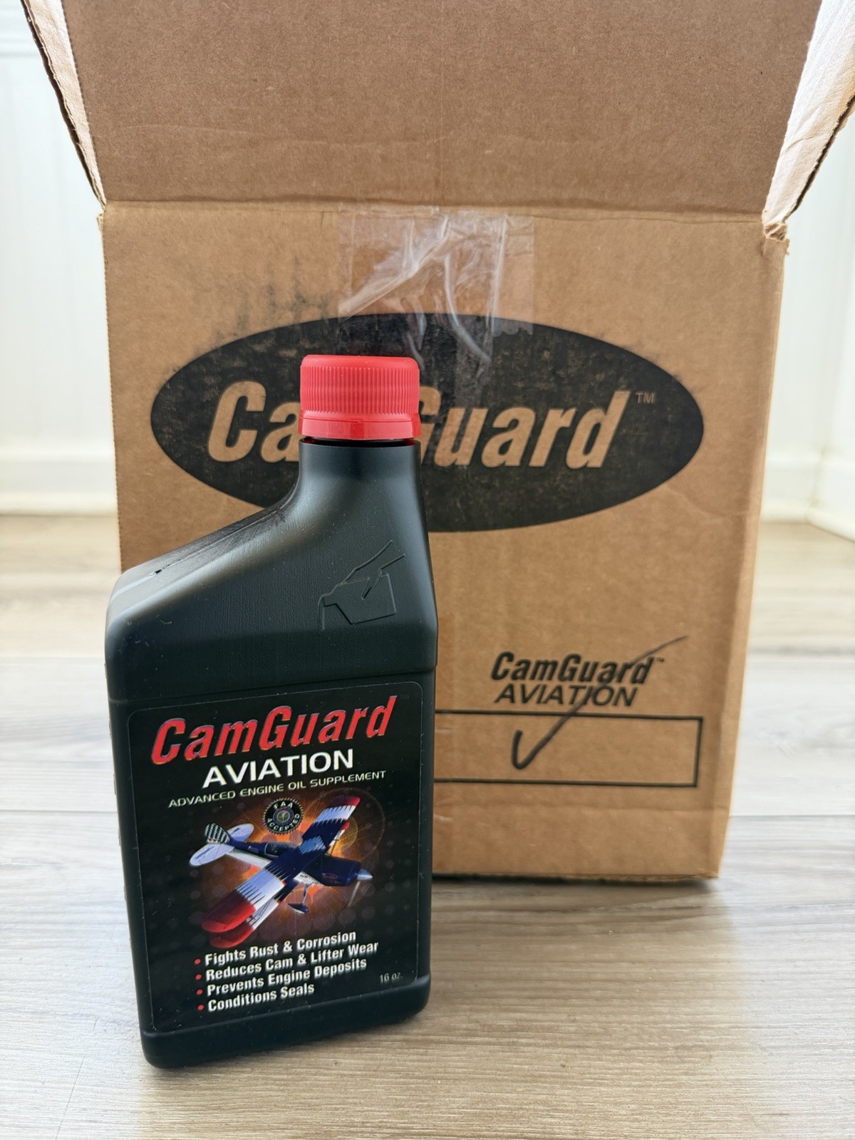 CamGuard Aviation Advanced Engine Oil Supplement - 4 Bottles - 16 oz Each