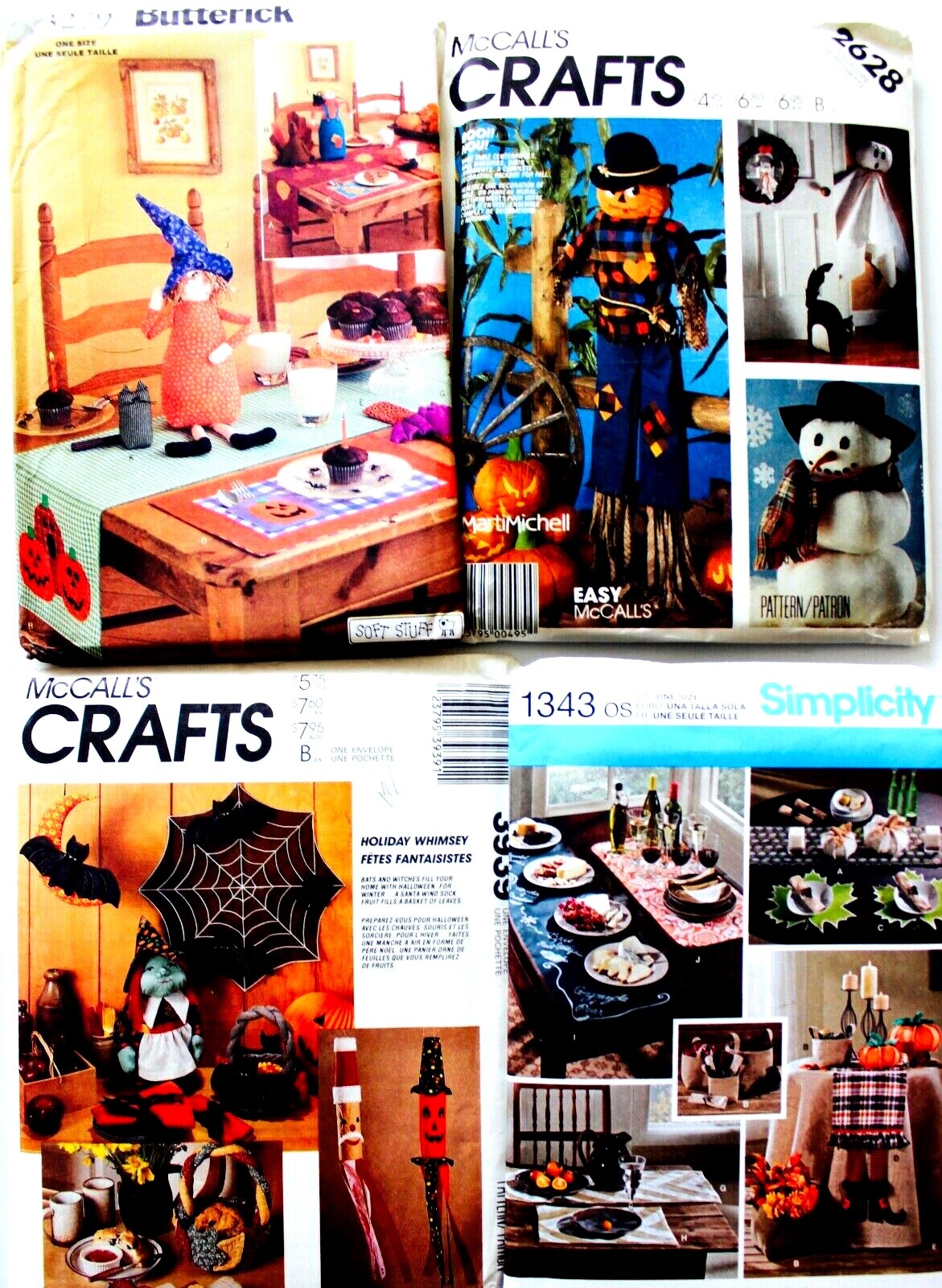 U PICK ~ HALLOWEEN FALL HARVEST Craft Pattern ~ Pumpkin Scarecrow ~ UC