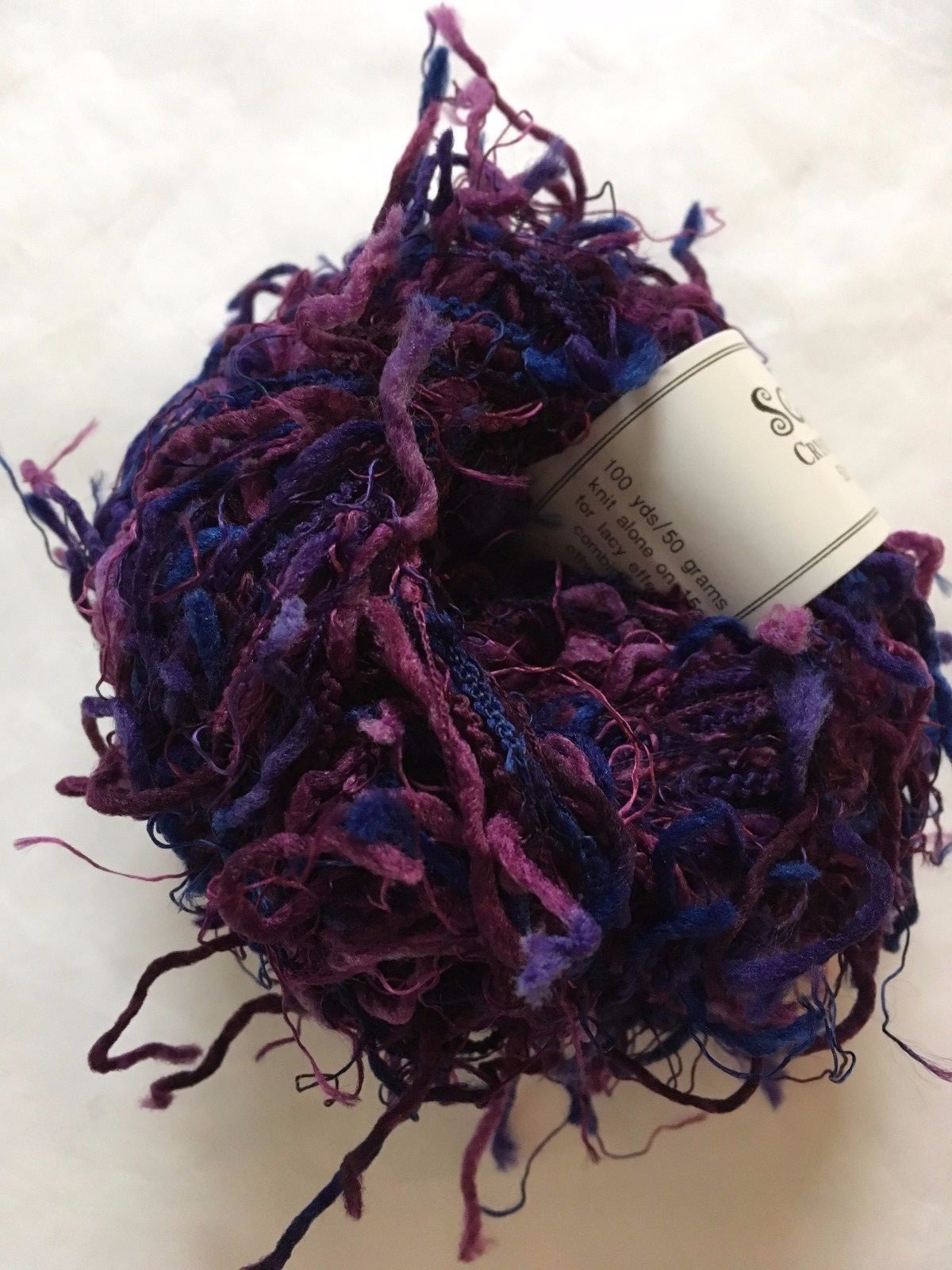 Crystal Palace Yarns Squiggle #9211 Delphinium Mix Purple Blue Great CarryAlong!
