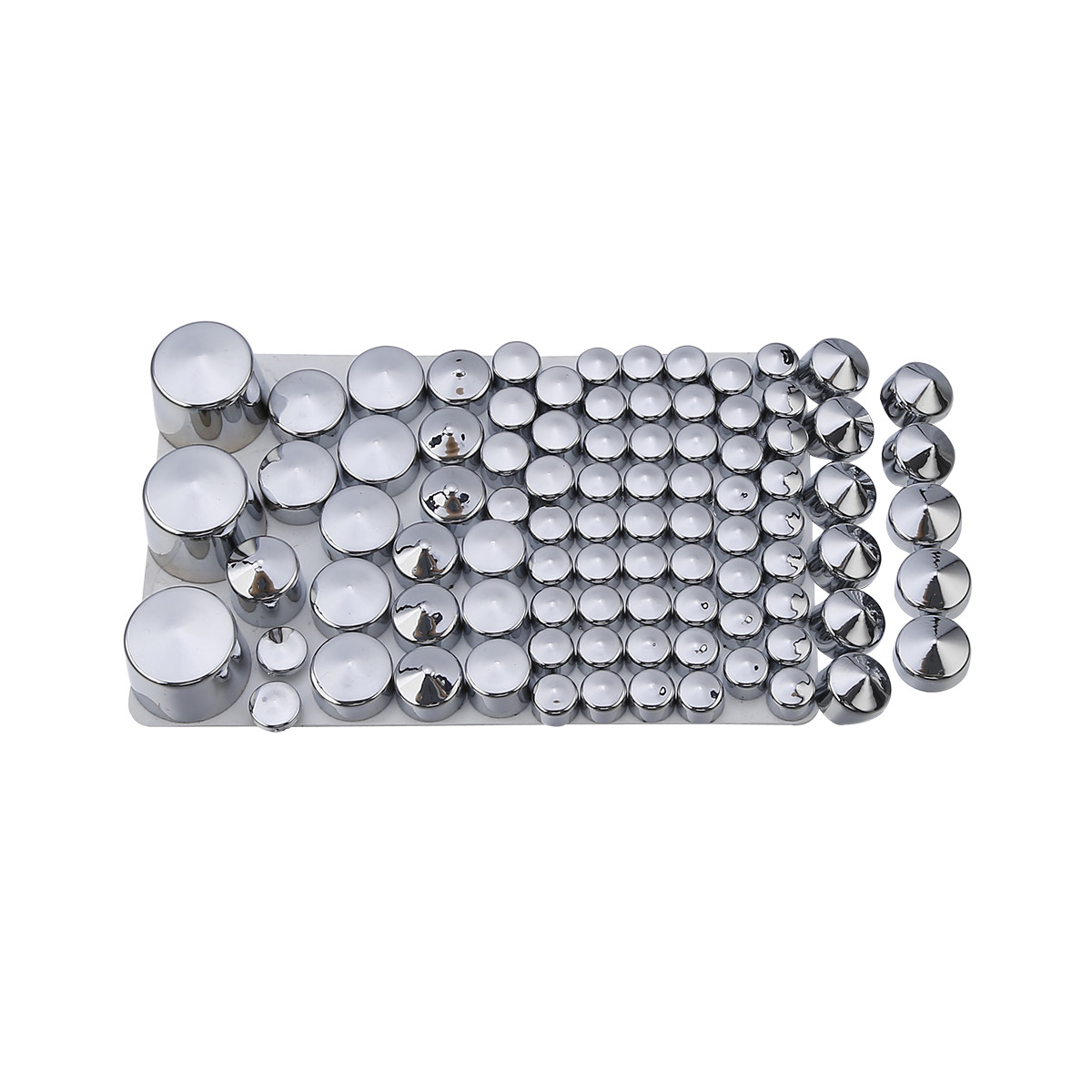 87 pcs Chrome ABS Bolt Toppers Caps Cover Fit For Harley Softail Twin Cam 84-06