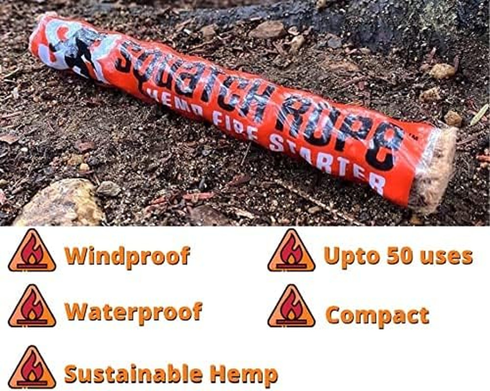 Hemp Fire Starters | Wind Proof, Water Proof, Eco-Friendly Camp Fire Starter Em
