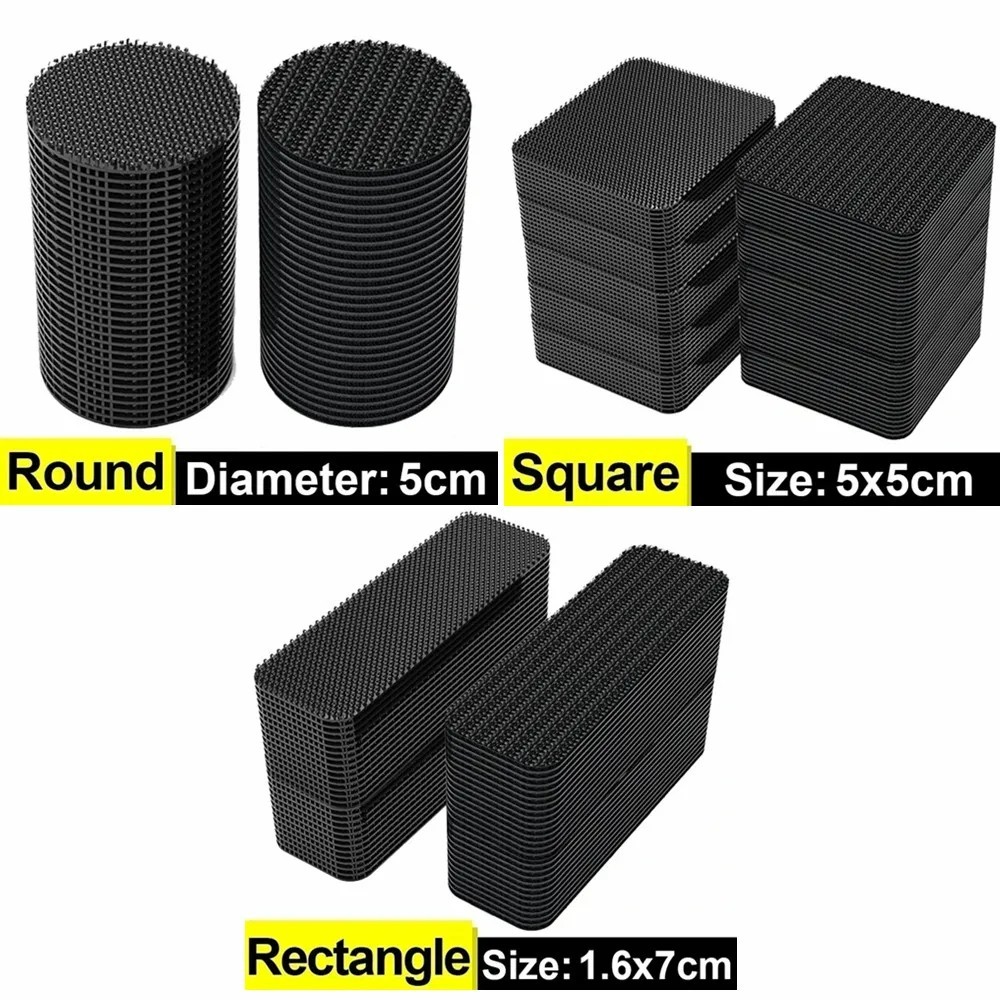 5cm Heavy Duty Patch Hook and Loop Self Adhesive Black Inch Large Set
