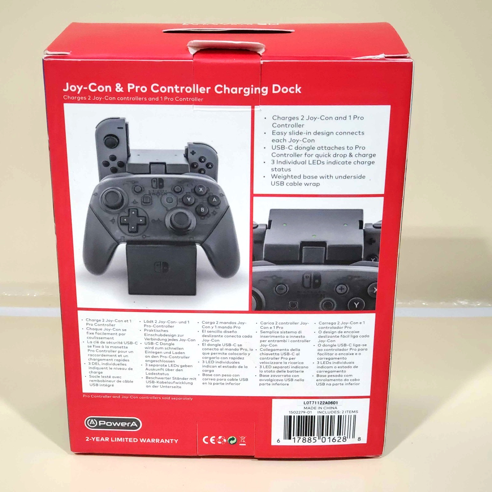 PowerA Joy-Con & Pro Controller Charging Dock Nintendo Switch BLACK