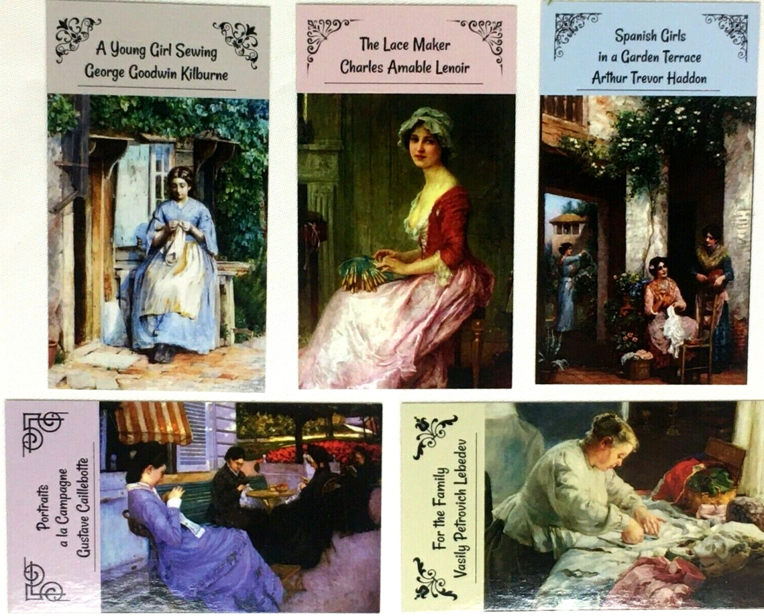 Sewing Cards, Quilter Tags, ID Tags, Floral Stickers, Variety Pack