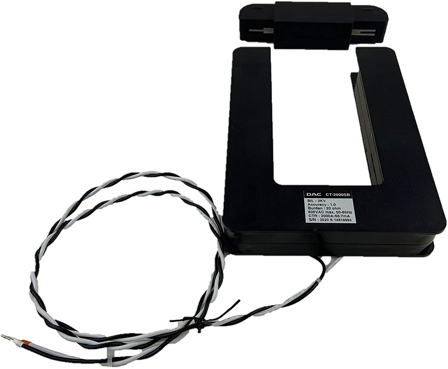 DAE CT-2000SB Split Core CT, 2000A (2000A:66.7mA), 3*5 Inch Inner Dimension