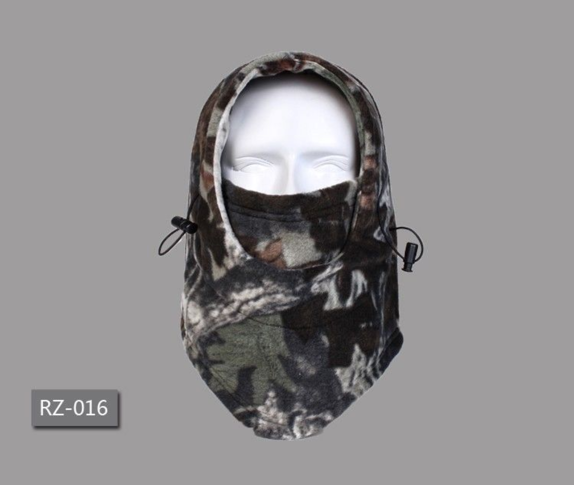 Balaclava Ski Full Face Mask Camo Fleece Neck Gaiter Hood Adjustable Hunting Hat