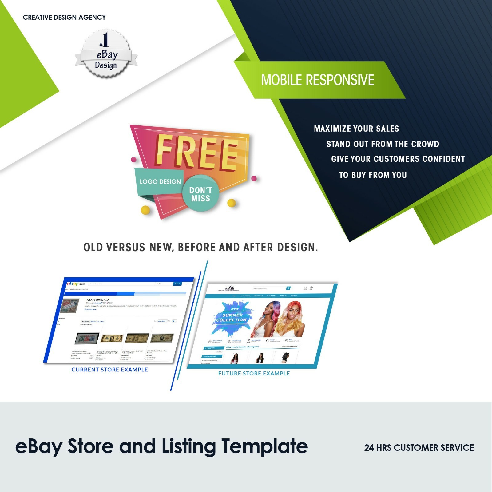 Professional Ebay Store Design & Listing Template Fully Custom Responsive 2026