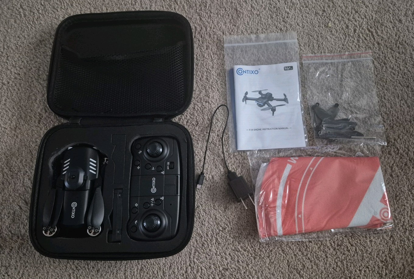 Contixo F19 foldable drone  1080P HD camera Pre-owned Read Description Fully