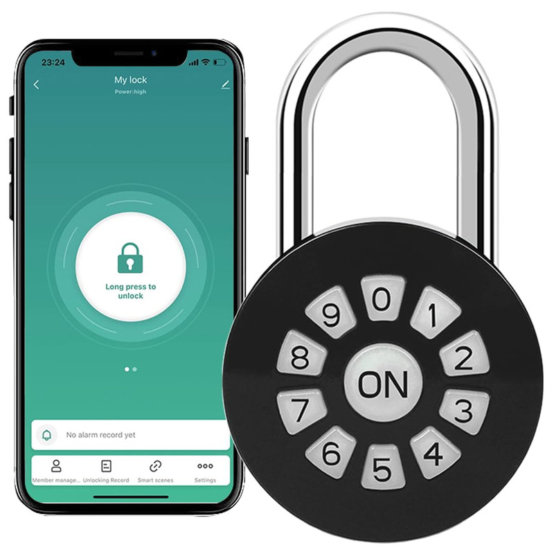 Greatyyt Smart Padlock Password Lock App Controlios/Android Access Via
