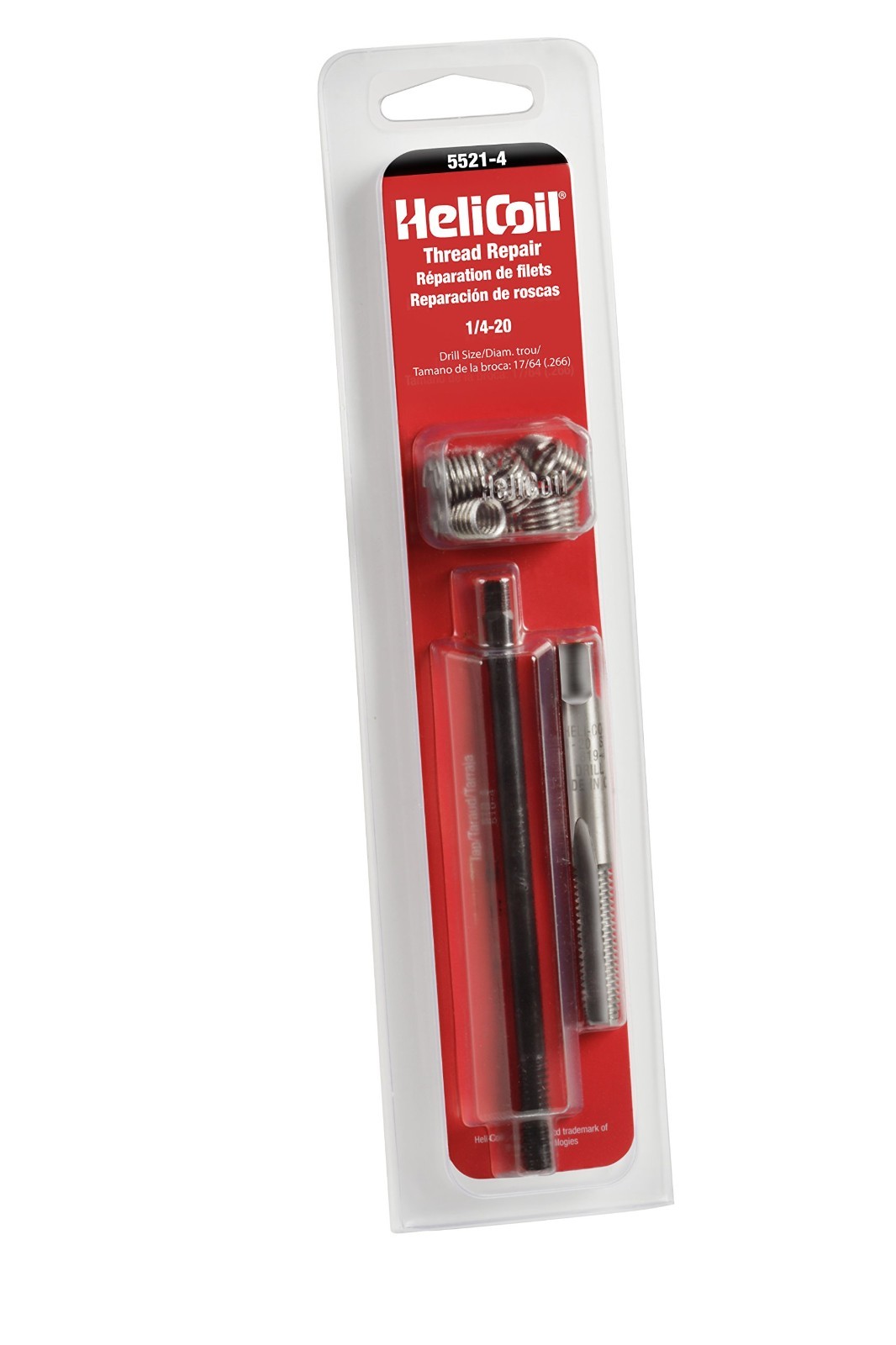 Coarse Thread Repair Kit 1/4-20 Inch Helicoil Insert Tool for Stripped Threads