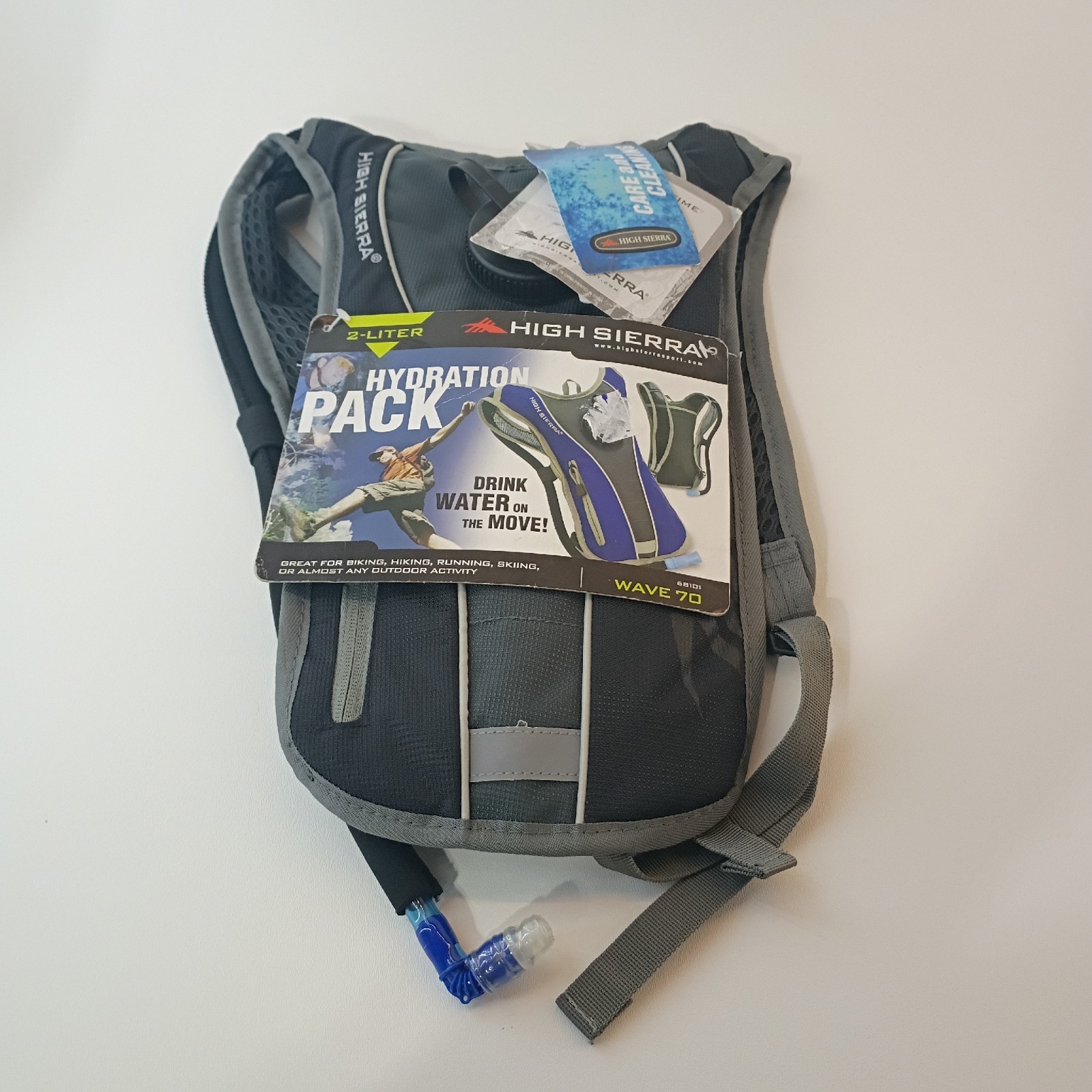 High Sierra Water Backpack Hydration Pack 2 Liter Hydration for Hiking - Wave 70