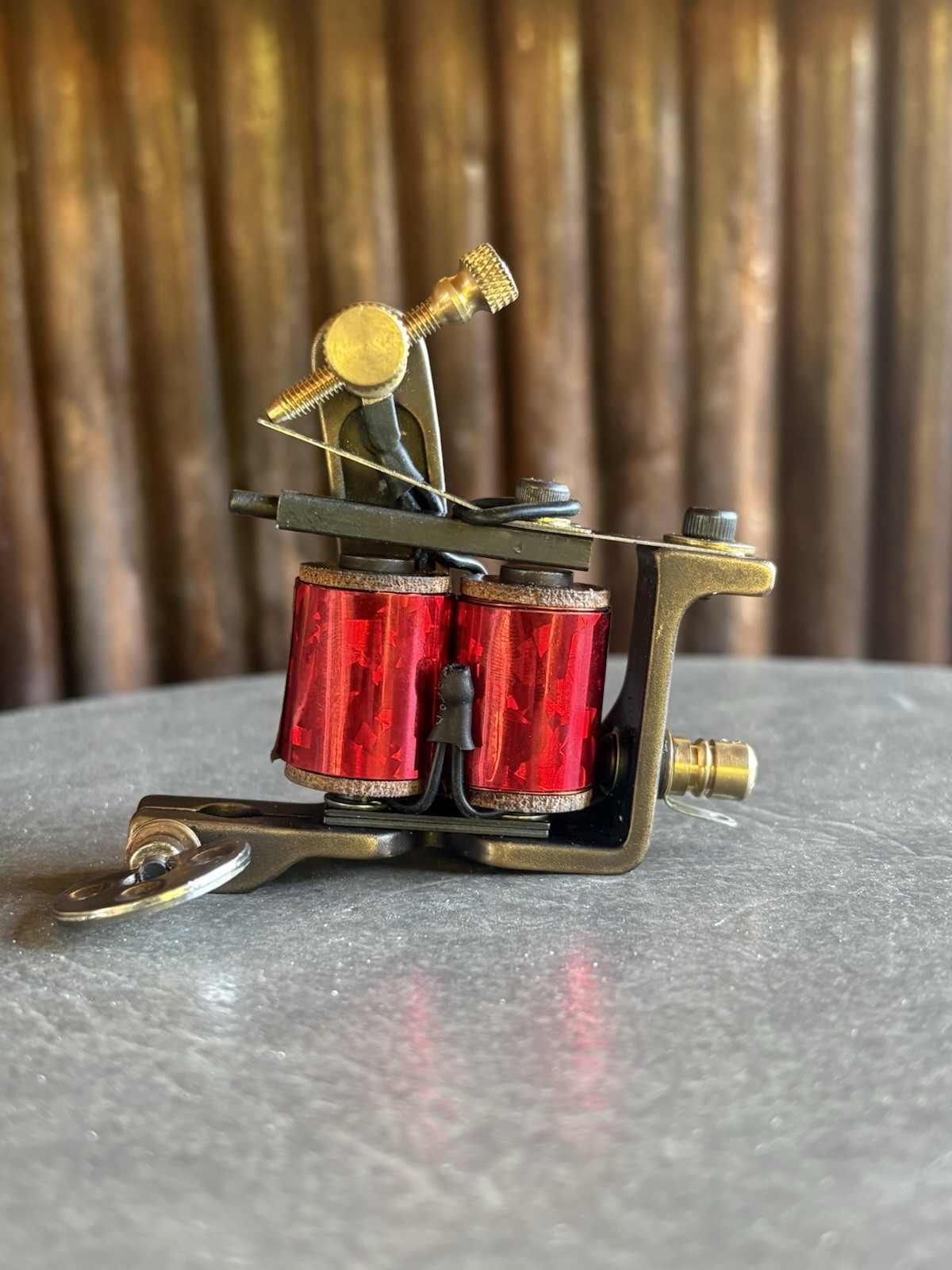 Custom Brass Tattoo Machine VTG Style Tested